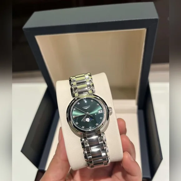 Longines Primaluna Moonphase Green Watch
